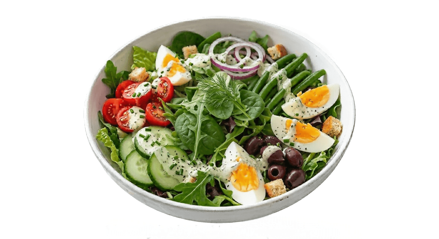 Maaltijdsalade vegetarisch met ei
