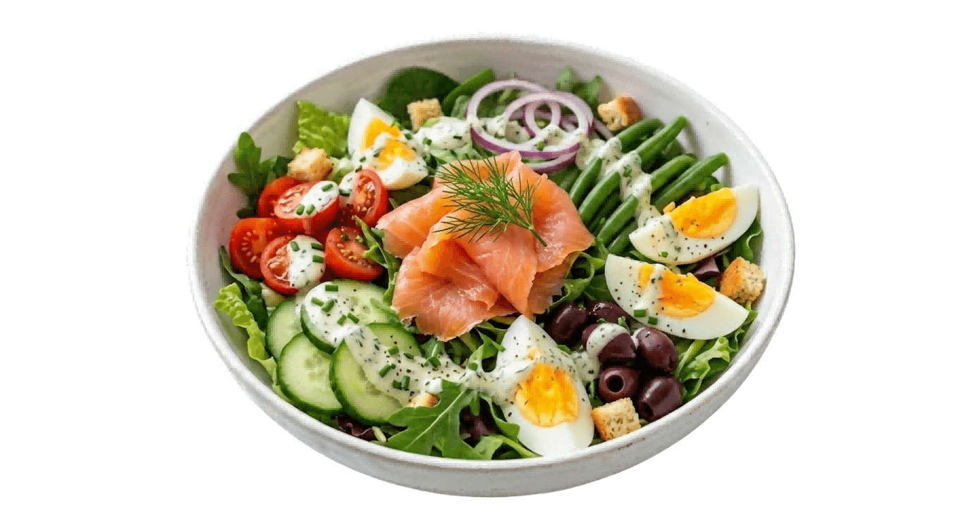 Maaltijdsalade gerookte zalm